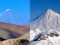 سالی عجیب در تاریخ ایران / مقایسه کوه دماوند در سال ۹۸ و ۱۴۰۴