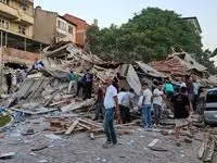 ریزش ساختمان ۵ طبقه در ترکیه