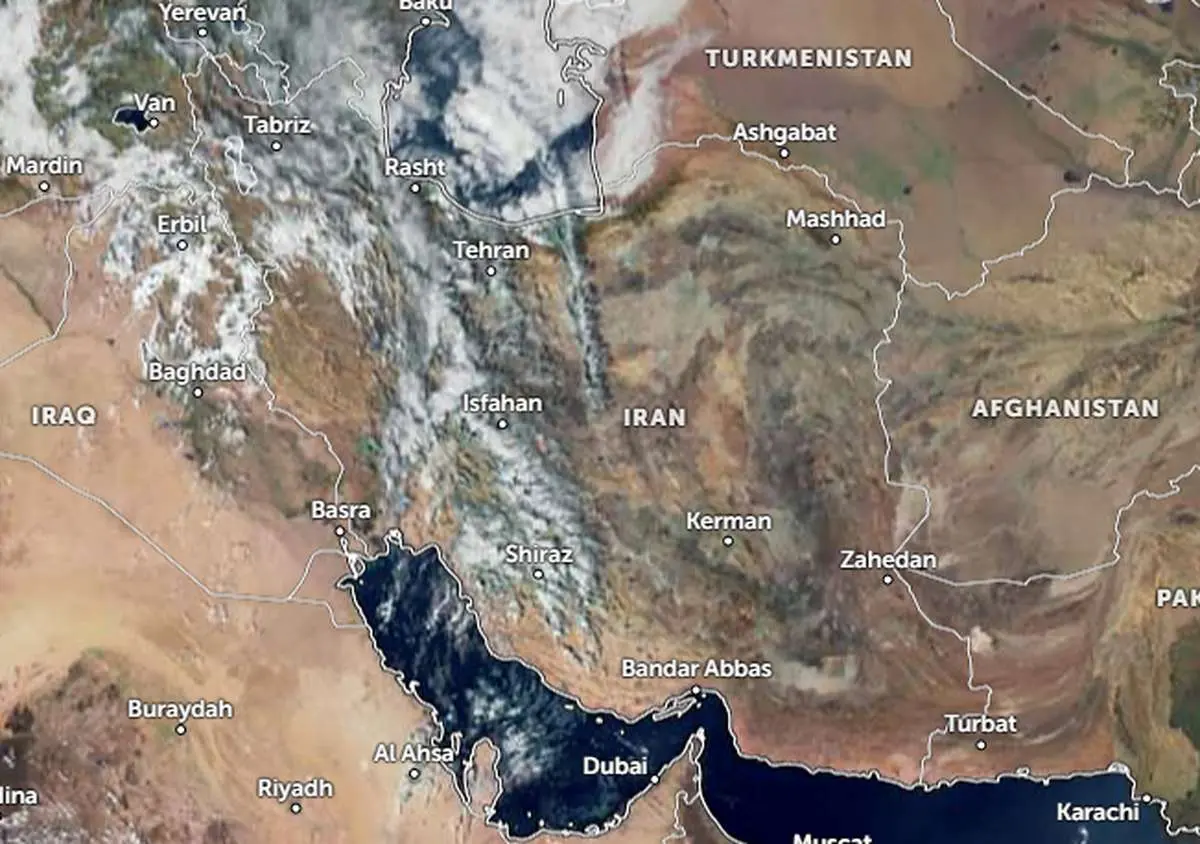 آخرین تصویر از پوشش ابر در آسمان ایران