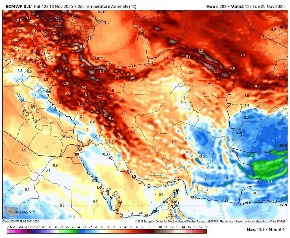 فوری/ ناهنجاری شدید گرمایی در راه ایران + زمان احتمالی